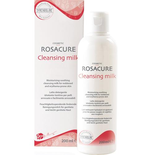 Synchroline Rosacure Cleansing Milk Ειδικό Γαλάκτωμα Καθαρισμού Προσώπου για Ευαίσθητες Επιδερμίδες με Τάση Ερυθήματος 200ml